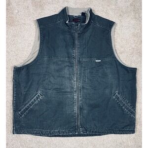 WOLVERINE CANVAS & SHERPA FULL ZIP WORK VEST GREEN SIZE 4X